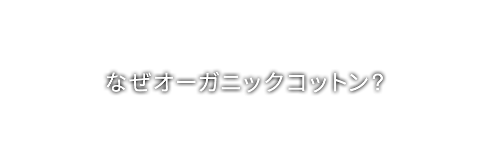 なぜオーガニックコットン？